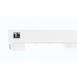 Карниз TOP LINE, белый глянцевый  в закрытом исполнении LOGO